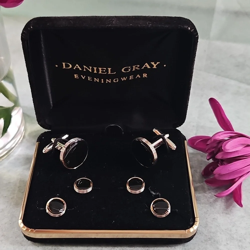 Onyx Black Cufflinks Set